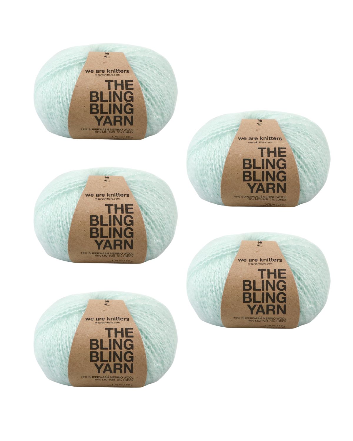 Pack de 5 Pelotes de Bling Bling Yarn