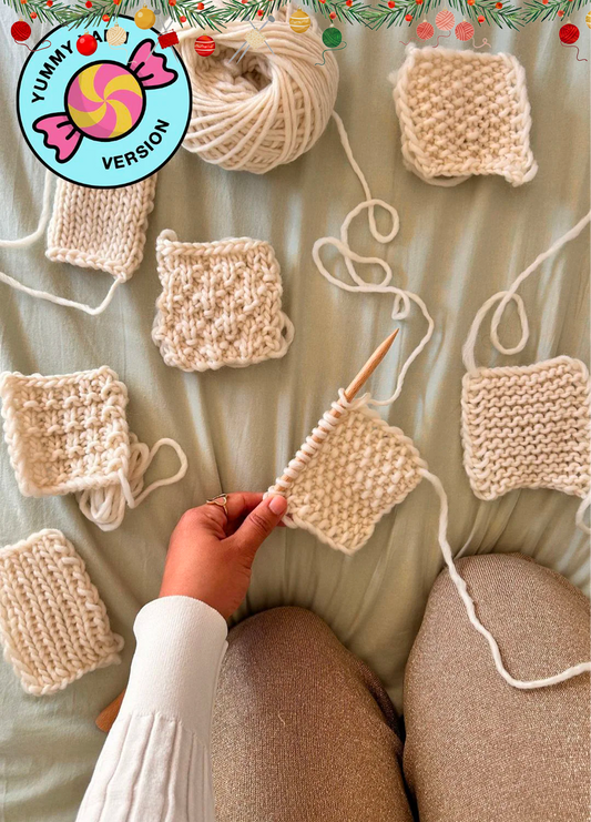 Stitch Sampler Kit: Learn The Basics Knitting Kit - Make your first Snood - Yummy Version