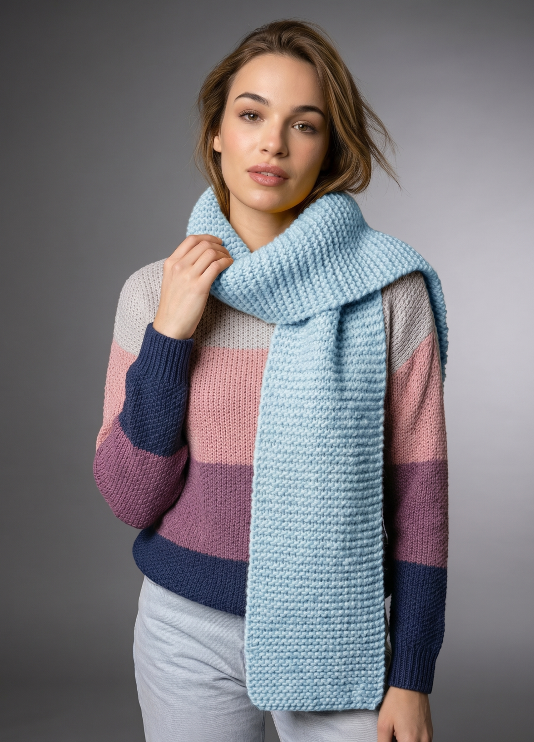 Vega Scarf Kit - Yummy Yarn Fine Version