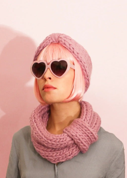 2 Kits Bundle @trustthemojo | The Blueberry Muffin Snood and Headband + Milkshake beanie - Yummy Yarn Version