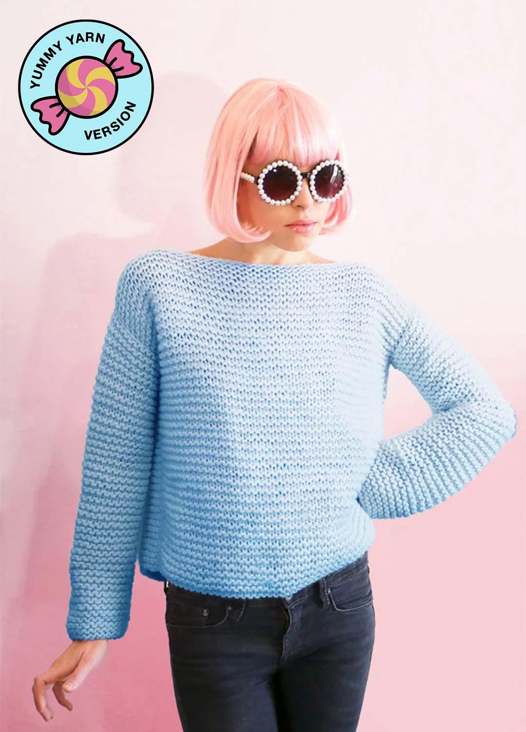 Chewing Gum Sweater x @trustthemojo Kit - Yummy Yarn Fine Version