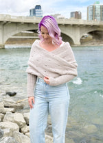 Easy Eyelet Sweater Scarf x @knitatude Kit - Yummy Yarn Fine Version