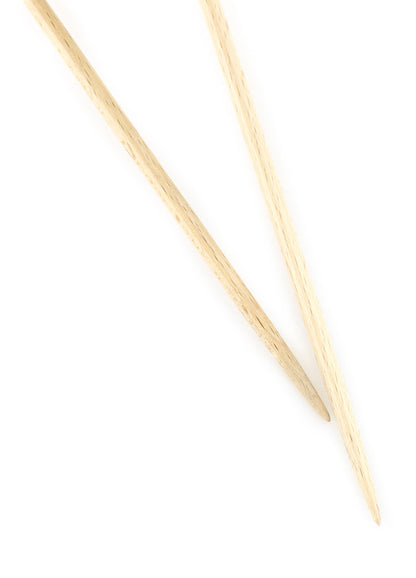 Aiguilles à tricoter droites en hêtre de 5 mm