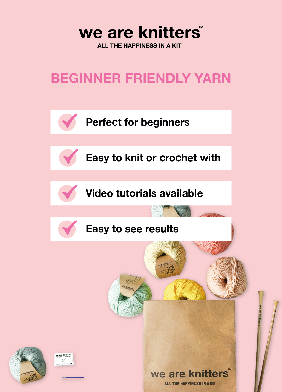 Dinka Scarf Beginner Knitting Kit in Yarnicorn