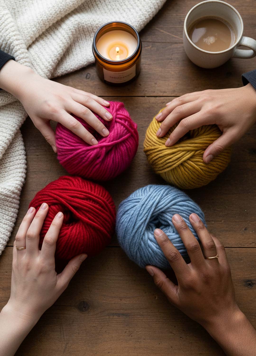 Friendsgiving Knitting Party Kit - Knit Matching Snoods