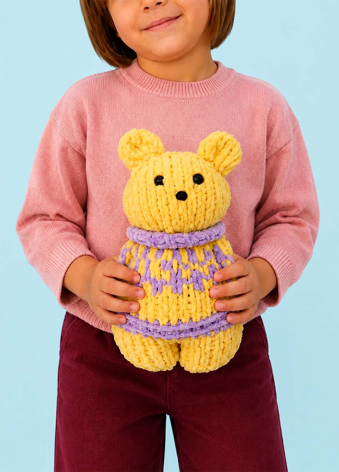 The Knitty Bear - Kit Mini Ours Tricoté Facile - Cuddle Yarn