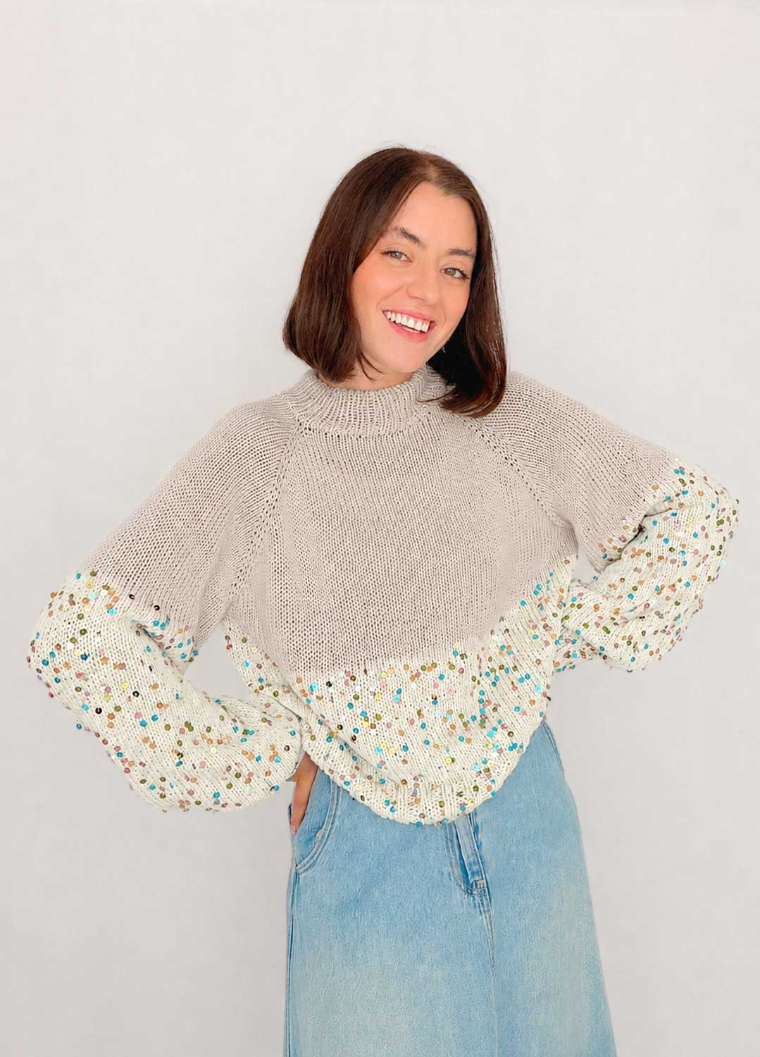 The Rainbow Dancing Queen Sweater Kit x @paula.on.knits