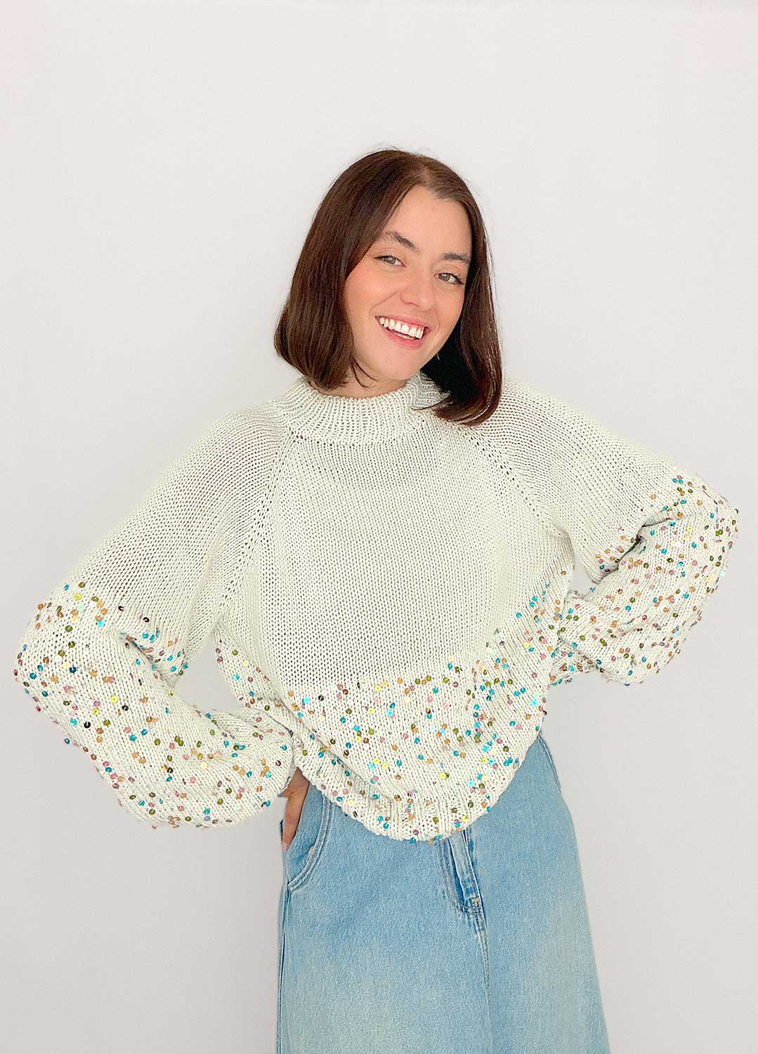 The Rainbow Dancing Queen Sweater Kit x @paula.on.knits