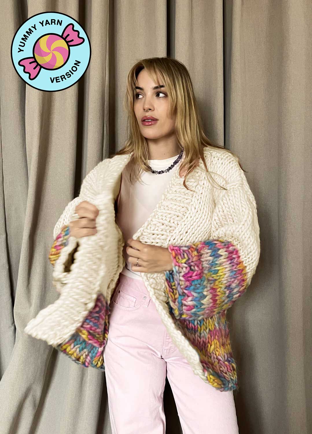 Sprinkle Simone Cardigan Kit - Yummy Yarn Version
