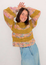 The Striped Rainbow Sweater Kit x @paula.on.knits - Version Yummy Yarn