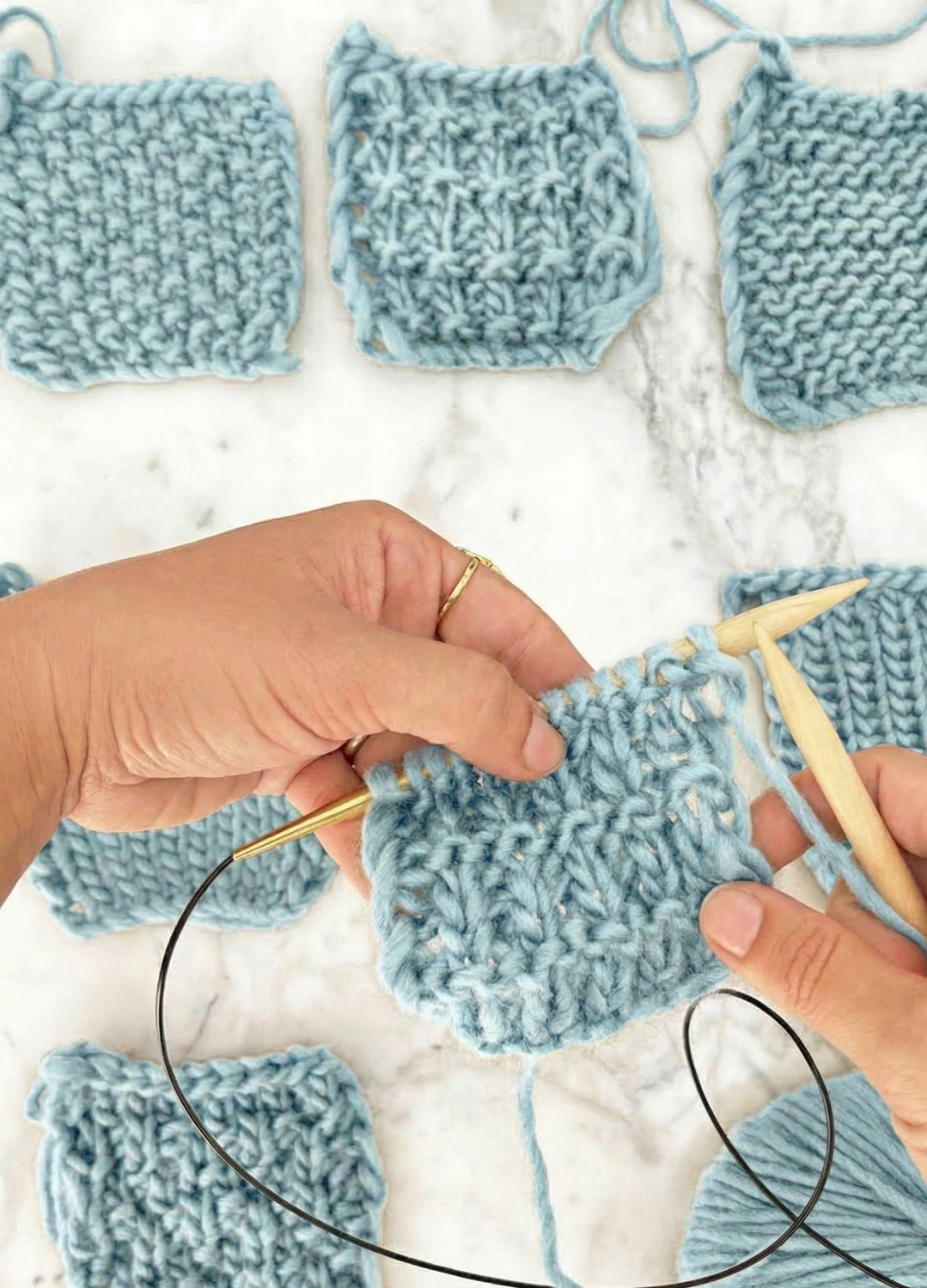 Placemat & Coaster - Beginner Sampler Kit - Learn The Basics Knitting Kit