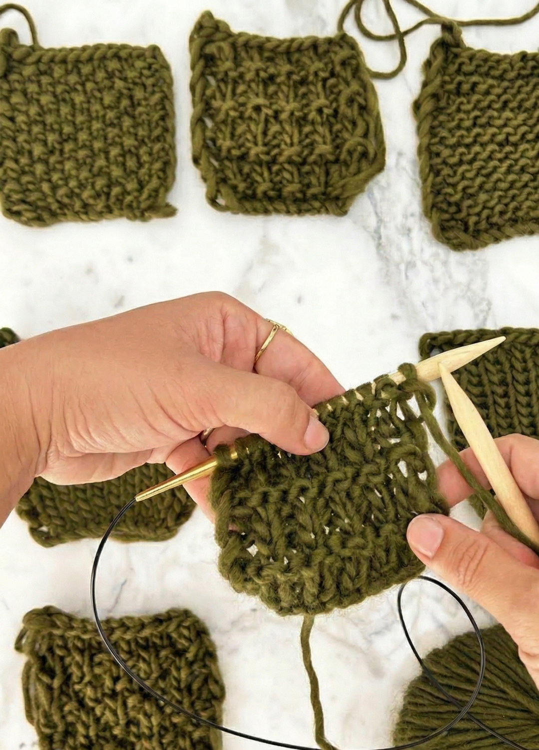 Placemat & Coaster - Beginner Sampler Kit - Learn The Basics Knitting Kit