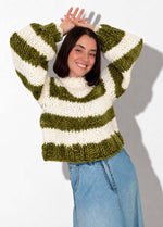 The Striped Rainbow Sweater Kit x @paula.on.knits - Version Yummy Yarn